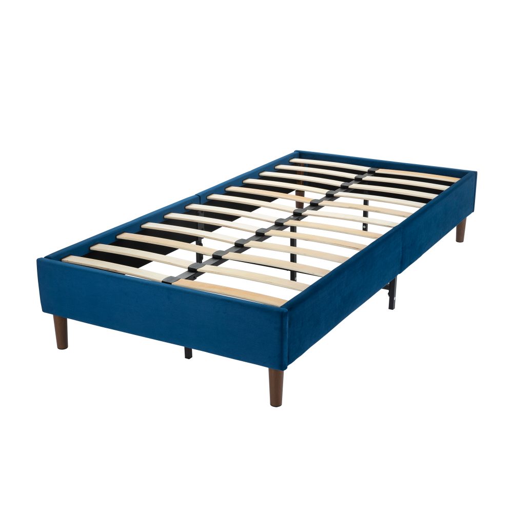 Velvet Blue Bed Frame ? Double