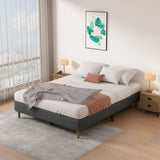 Bed Frame Mattress Foundation (Dark Grey) ? Queen