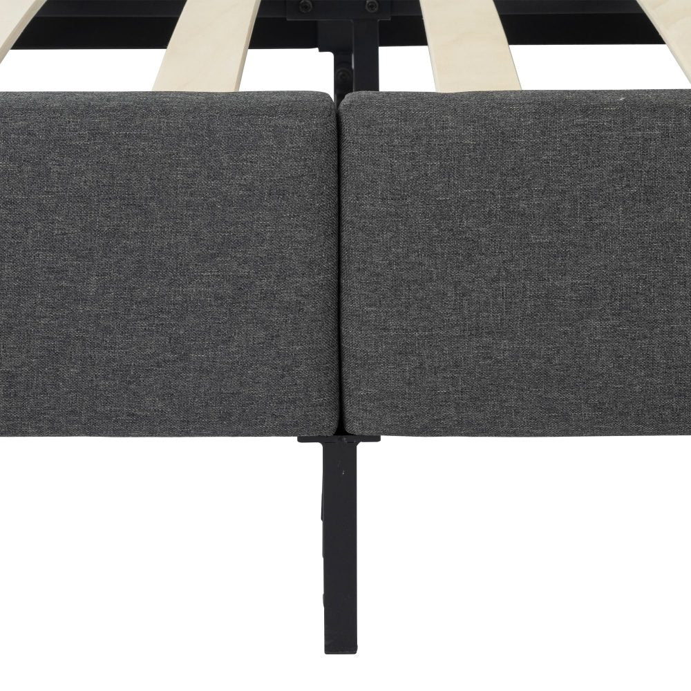 Bed Frame Mattress Foundation (Dark Grey) ? Queen