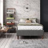 Bed Frame Mattress Foundation (Dark Grey) – Queen - Top-Down View