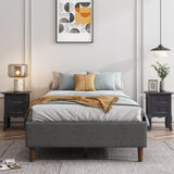 Bed Frame Mattress Foundation (Dark Grey) – Single - Front View