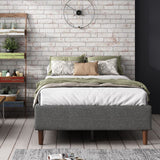 Bed Frame Mattress Foundation (Dark Grey) – Single - Top-Down View