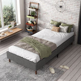 Bed Frame Mattress Foundation (Dark Grey) – Single - Rear View
