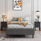 Bed Frame Mattress Foundation (Dark Grey) ? Single