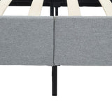 Bedframe with Wooden Slats (Light Grey) ? Single