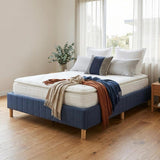 Metal Bed Frame Mattress Foundation Blue ? King