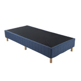 Metal Bed Frame Mattress Foundation Blue – Single - Low Angle