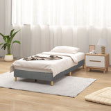 Metal Bedframe Mattress Foundation (Dark Grey) – Double - Side View