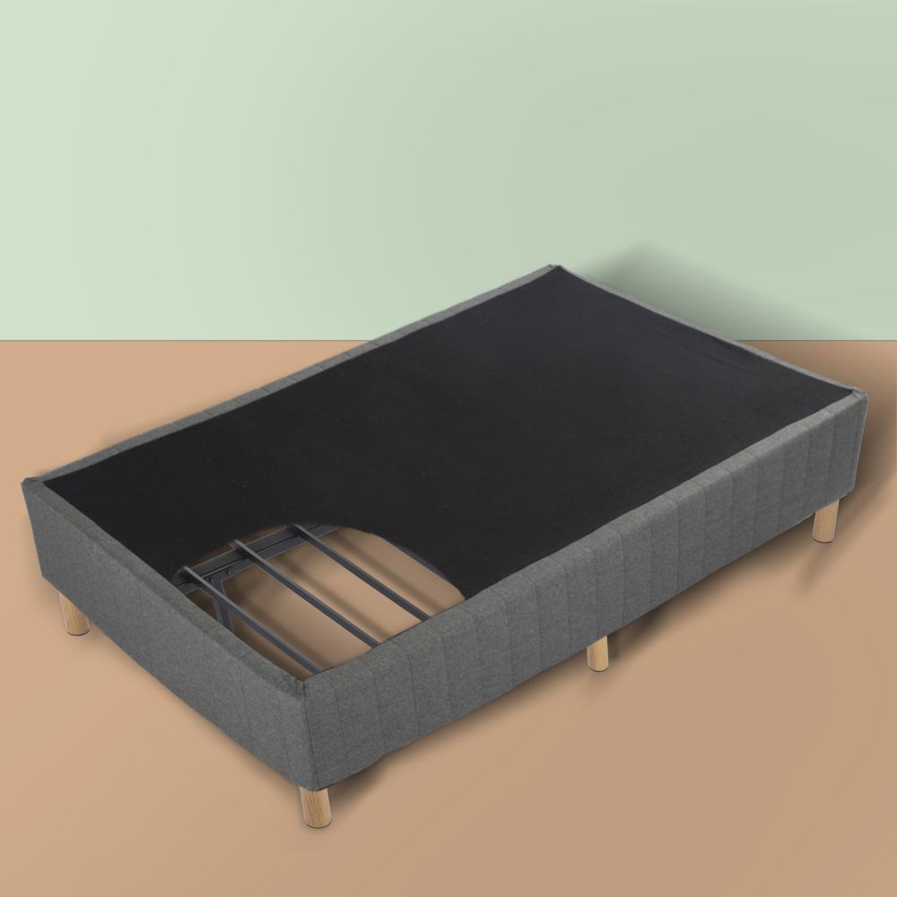 Metal Bedframe Mattress Foundation (Dark Grey) ? Single