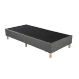 Metal Bedframe Mattress Foundation (Dark Grey) ? Single