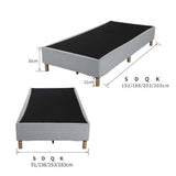 Metal Bedframe Mattress Foundation (Light Grey) – Queen - Extra Image