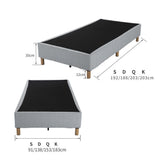 Metal Bedframe Mattress Foundation (Light Grey) ? Queen