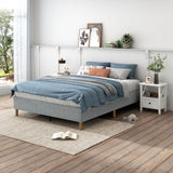 Metal Bedframe Mattress Foundation (Light Grey) ? Single