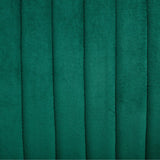 Viva Forever Set of 2 Green Velvet Dining Chairs-Art Deco Design with Gold Metal Legs - Low Angle