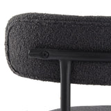 Charcoal Chic Boucle Elsa Dining Chairs - Rear View