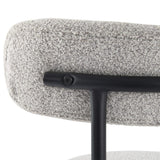 Luxe Boucle Cushioned Elsa Dining Chairs in White Quartz