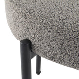 Plush Boucle Cushioned Elsa Dining Chairs in Slate Grey - Extra Image
