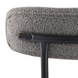 Plush Boucle Cushioned Elsa Dining Chairs in Slate Grey - Extra Image