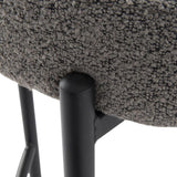 Contemporary Grey Boucle Elsa Low Bar Stools - Extra Image