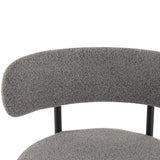 Contemporary Grey Boucle Elsa Low Bar Stools - Extra Image