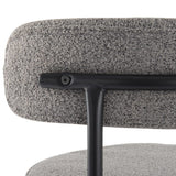 Contemporary Grey Boucle Elsa Low Bar Stools - Extra Image