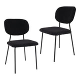 Charcoal Charm Armless Dining Chair Duo - 45-Degree Angle