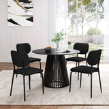 Charcoal Charm Armless Dining Chair Duo - Side View