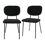 Charcoal Charm Armless Dining Chair Duo - 45-Degree Angle