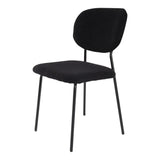 Charcoal Charm Armless Dining Chair Duo - Low Angle