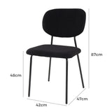 Charcoal Charm Armless Dining Chair Duo - Extra Image