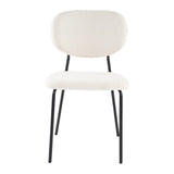 White Whisper Teddy Fabric Dining Duo - Extra Image
