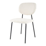 White Whisper Teddy Fabric Dining Duo - Extra Image