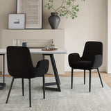 Charcoal Embrace Boucle – teddy Sherpa Fabric Armchair Set - Front View
