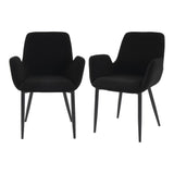 Charcoal Embrace Boucle – teddy Sherpa Fabric Armchair Set - Side View