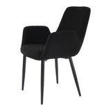 Charcoal Embrace Boucle – teddy Sherpa Fabric Armchair Set - 45-Degree Angle
