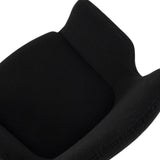 Charcoal Embrace Boucle – teddy Sherpa Fabric Armchair Set - Low Angle