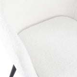 Boucle – teddy Sherpa Fabric Bliss Armrest Dining Chair Ensemble - Extra Image