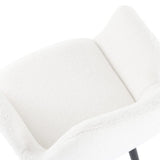Boucle – teddy Sherpa Fabric Bliss Armrest Dining Chair Ensemble - Extra Image