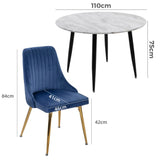 Ocean’s Velvet Dining Set - Extra Image