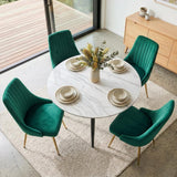 Velvet Elegance Dining Set - Front View