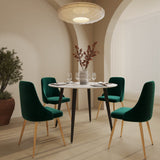 Velvet Elegance Dining Set - 45-Degree Angle