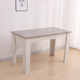 Dining Table Rectangular Wooden 120M-Grey&White - Close-Up Angle