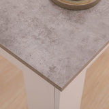 Dining Table Rectangular Wooden 120M-Grey&White - Rear View
