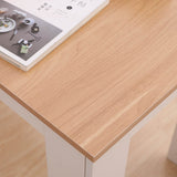 Dining Table Rectangular Wooden 120M-Wood&White - Rear View
