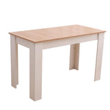 Natural Rectangular Dining Table with 4x Blue Velvet Chairs - Top-Down View