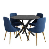Marble Masterpiece Table and Chair Set - 45-Degree Angle