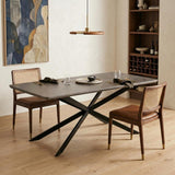 Falcon Rectangular Dining Table MDF Marbling - Front View