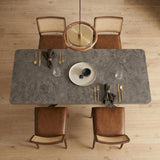 Falcon Rectangular Dining Table MDF Marbling - Side View