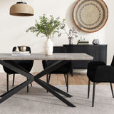 Falcon Rectangular Dining Table MDF Marbling - Top-Down View