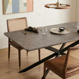 Falcon Rectangular Dining Table MDF Marbling - Rear View